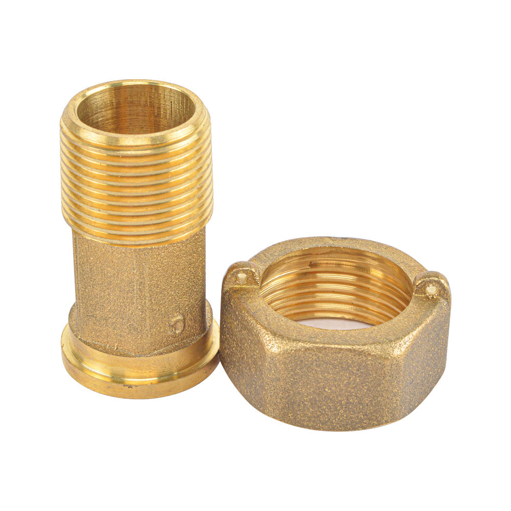 Lead Free Brass Water Meter Coupling with Gasket - watertech plumbing supply