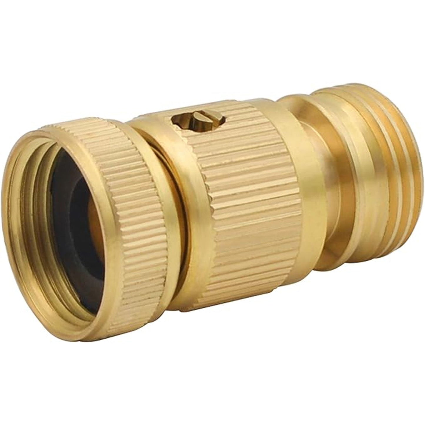 HYDRO MASTER Brass Garden Hose Quick Connector, Solid Brass,3/4 Inch Garden Hose Thread. (FxM Thread) - watertech plumbing supply