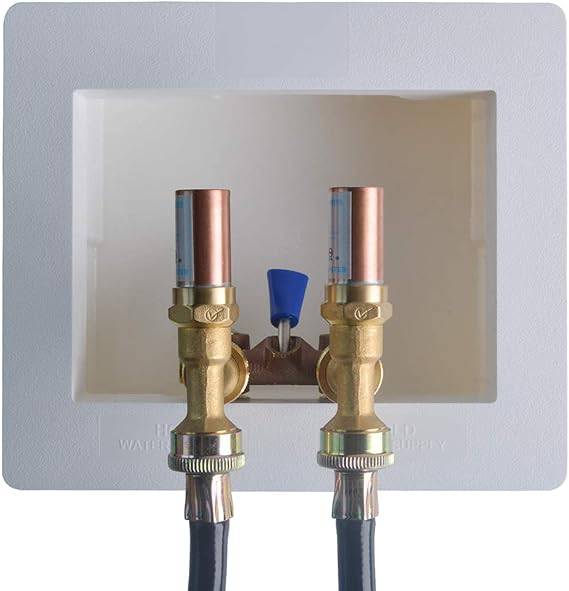 HYDRO MASTER Washing Machine Shut Off Valve,1/2" Male Pipe Thread × 3/4" Outlet Hose Thread. - watertech plumbing supply