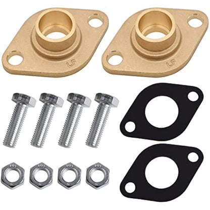 Solid Brass Flange Kit with Gaskets, Sweat, For Radiant Heating Systems