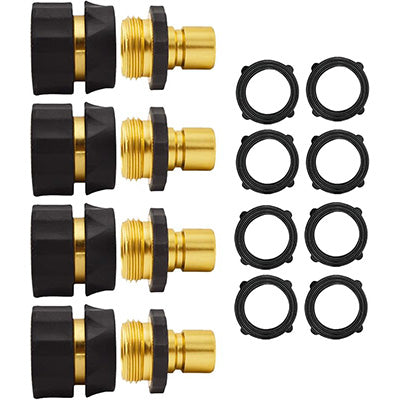HYDRO MASTER 3/4" Garden Hose Quick Connector with Auto Shut-Off,Fits All Garden Hose. (Aluminum) - watertech plumbing supply