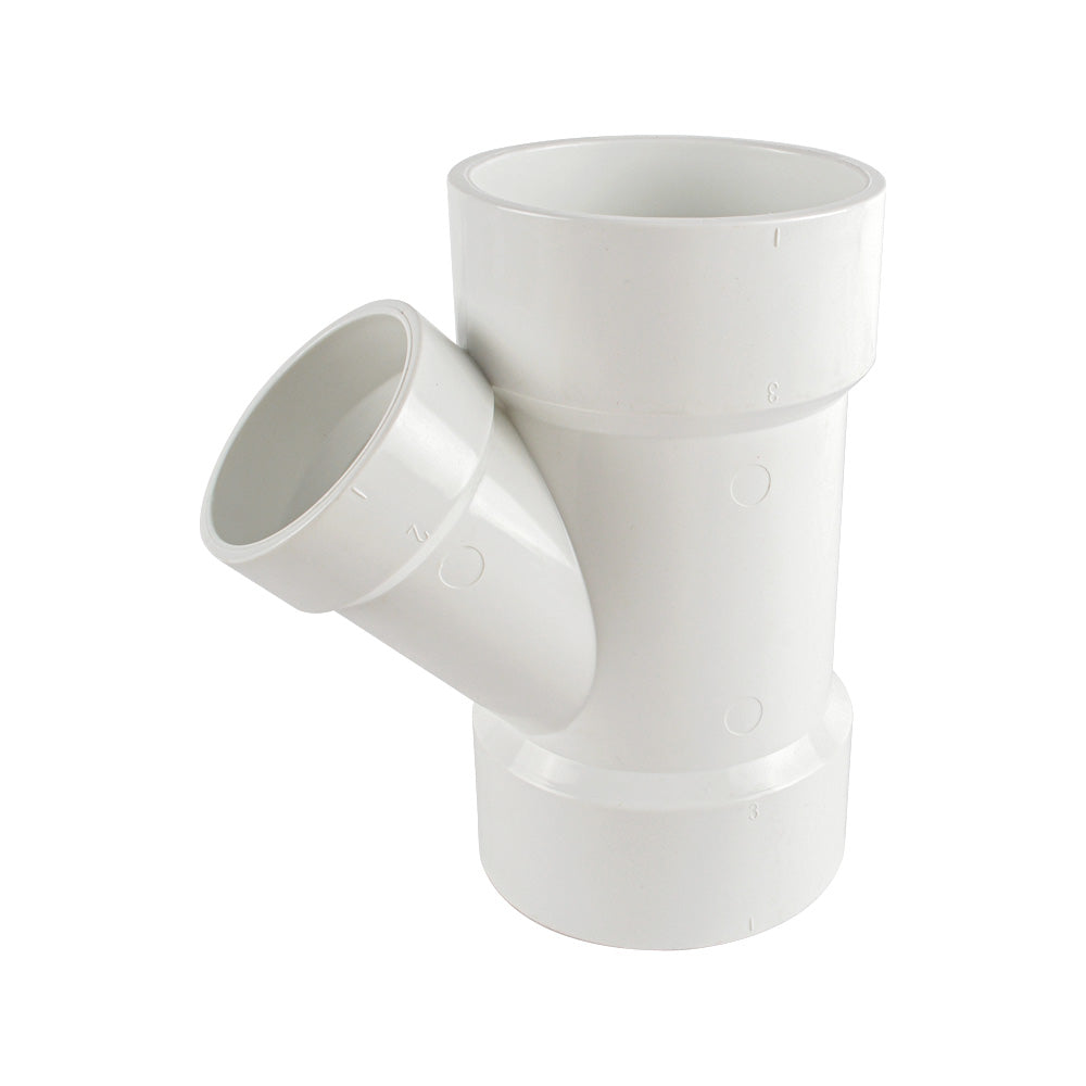 PVC DWV Reducing WYE Fitting ( All Hub ) - watertech plumbing supply