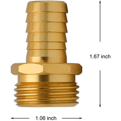 HYDRO MASTER Garden Hose Repair Connector with Clamps,3/4" GHT x 5/8" Barbed with Stainless Steel Clamp,3 Set - watertech plumbing supply