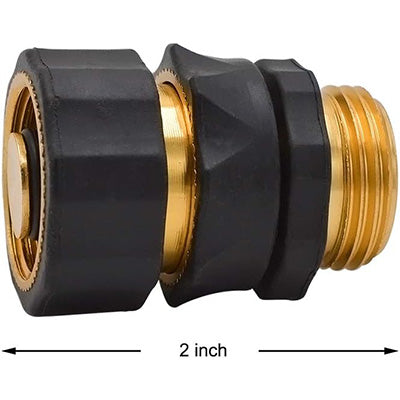 HYDRO MASTER 3/4" Garden Hose Quick Connector with Auto Shut-Off,Fits All Garden Hose. (Aluminum) - watertech plumbing supply