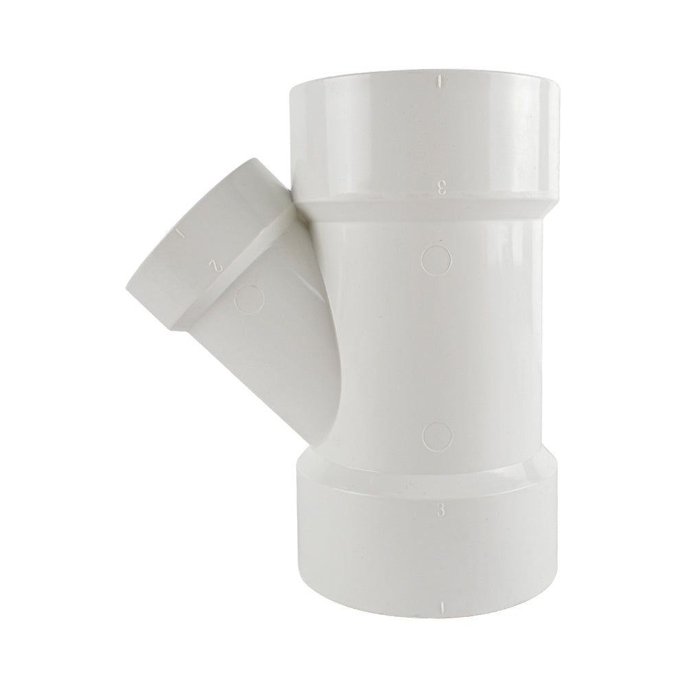 PVC DWV Reducing WYE Fitting ( All Hub ) - watertech plumbing supply
