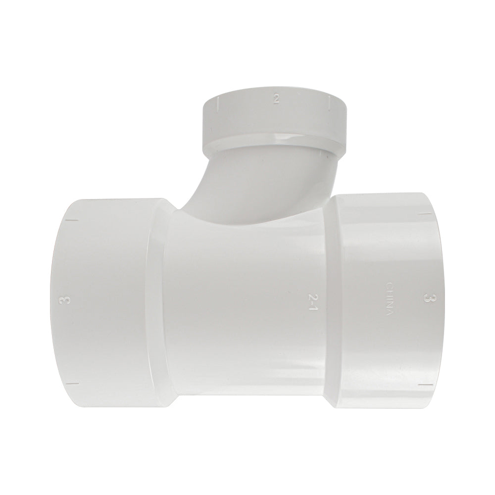PVC DWV Fitting Reducing Sanitary Tee （ All Hub ） - watertech plumbing supply