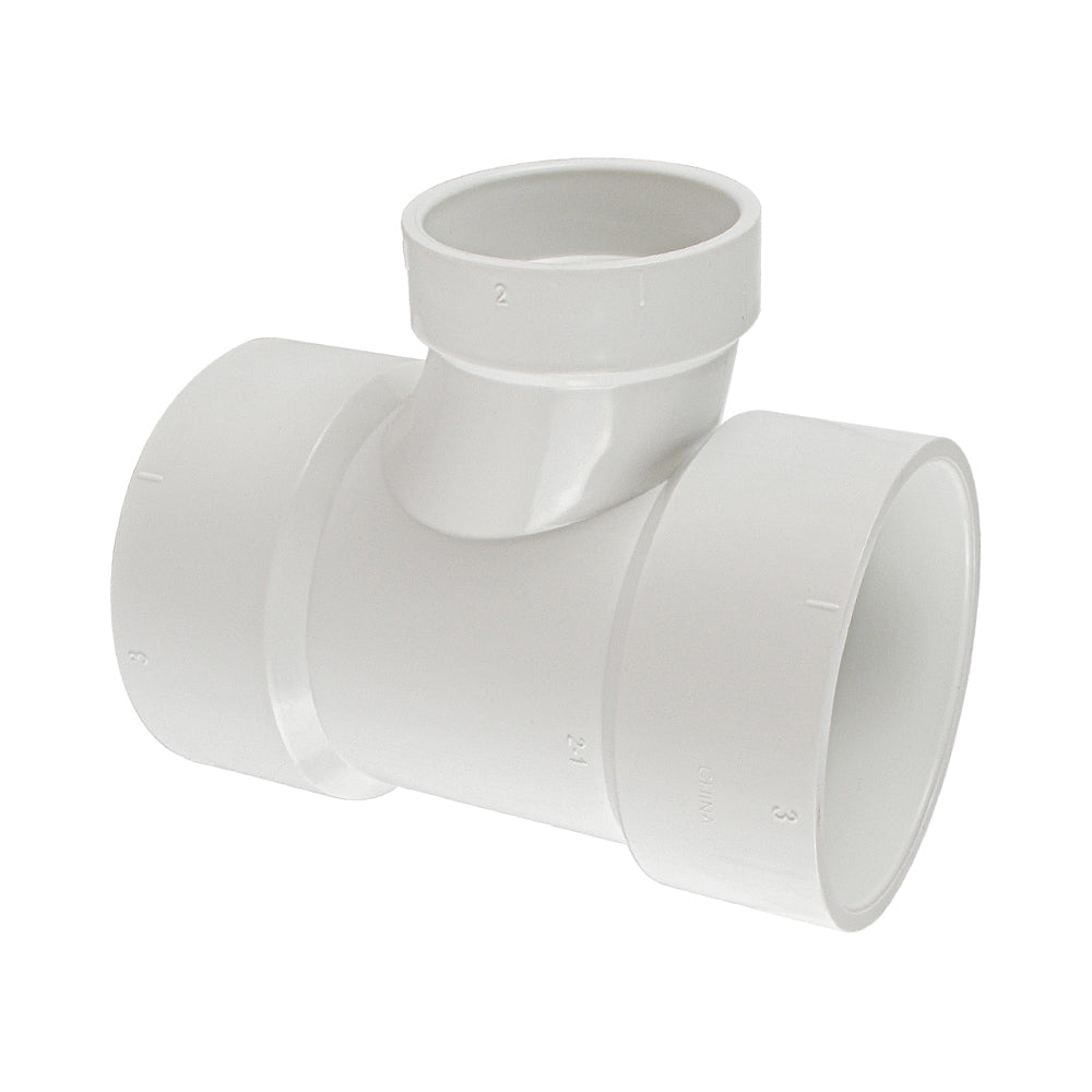 PVC DWV Fitting Reducing Sanitary Tee （ All Hub ） - watertech plumbing supply