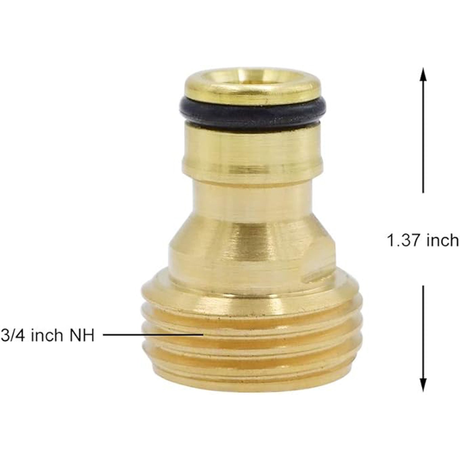 HYDRO MASTER Brass Garden Hose Quick Connector, Solid Brass,3/4 Inch Garden Hose Thread. (Male Thread) - watertech plumbing supply