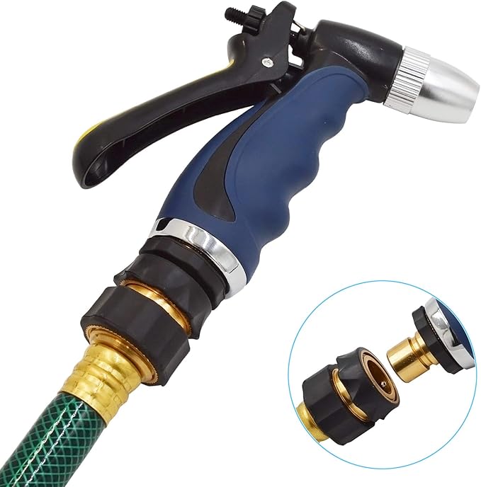 HYDRO MASTER 3/4" Garden Hose Quick Connector with Auto Shut-Off,Fits All Garden Hose. (Aluminum) - watertech plumbing supply