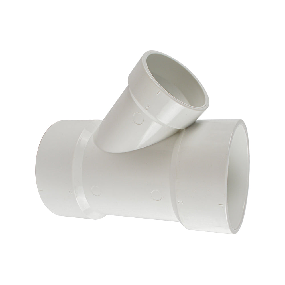 PVC DWV Reducing WYE Fitting ( All Hub ) - watertech plumbing supply
