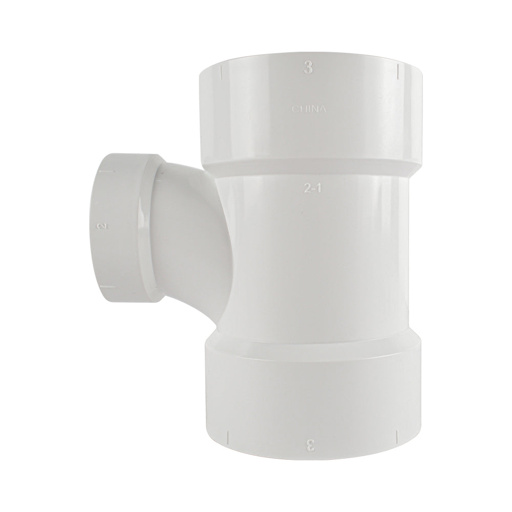 PVC DWV Fitting Reducing Sanitary Tee （ All Hub ） - watertech plumbing supply