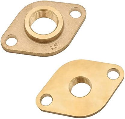 Solid Brass Flange Kit with Gaskets, NPT thread, For Radiant Heating Systems