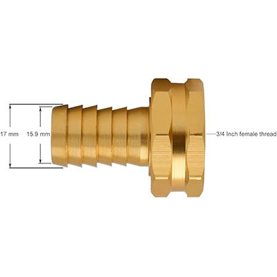 HYDRO MASTER Garden Hose Repair Connector with Clamps,3/4" GHT x 5/8" Barbed with Stainless Steel Clamp,3 Set - watertech plumbing supply