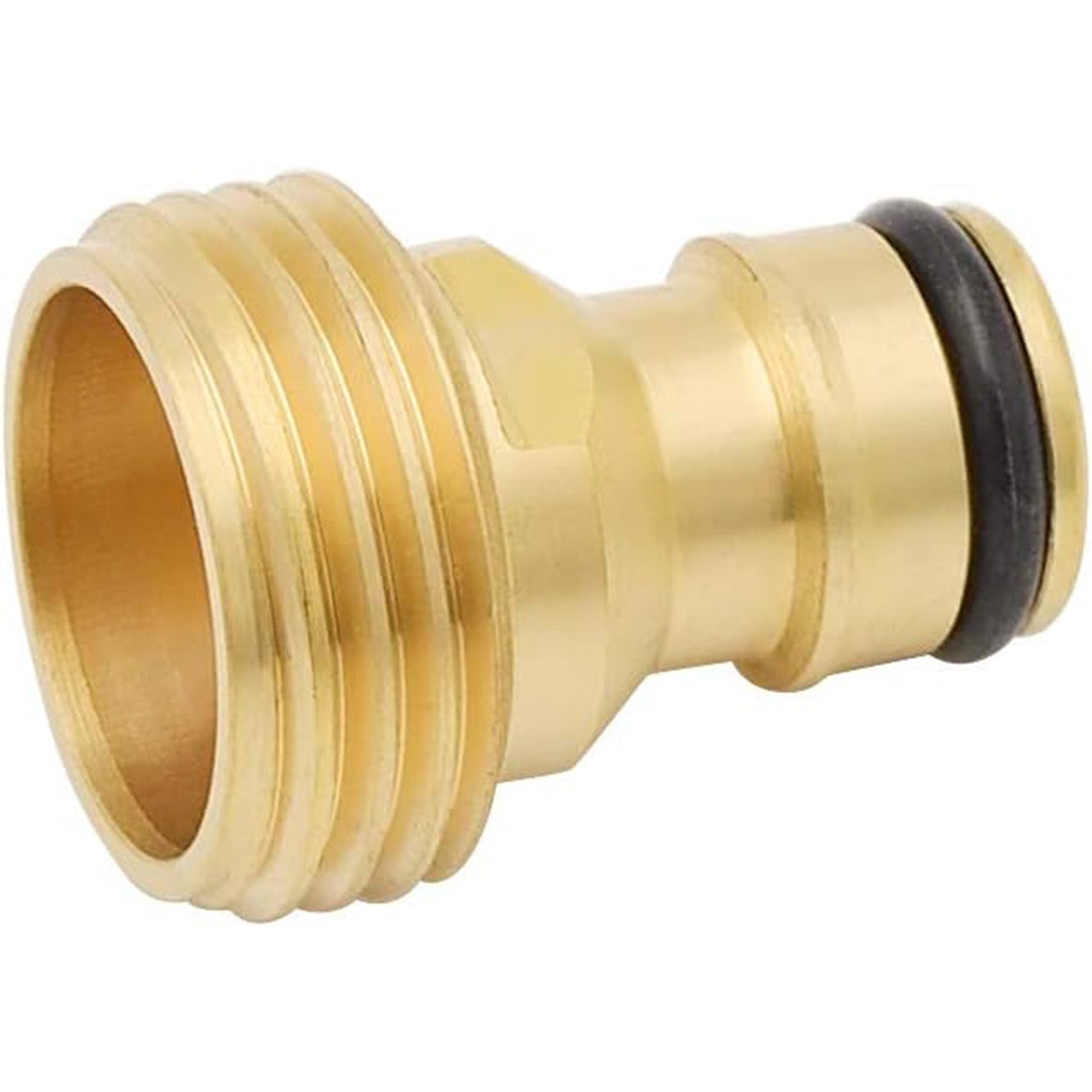 HYDRO MASTER Brass Garden Hose Quick Connector, Solid Brass,3/4 Inch Garden Hose Thread. (Male Thread) - watertech plumbing supply