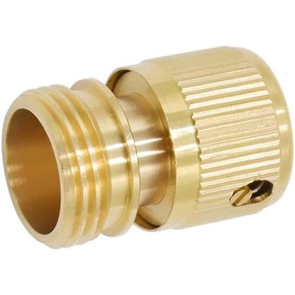 HYDRO MASTER Brass Garden Hose Quick Connector, Solid Brass,3/4 Inch Garden Hose Thread. (Male Thread) - watertech plumbing supply
