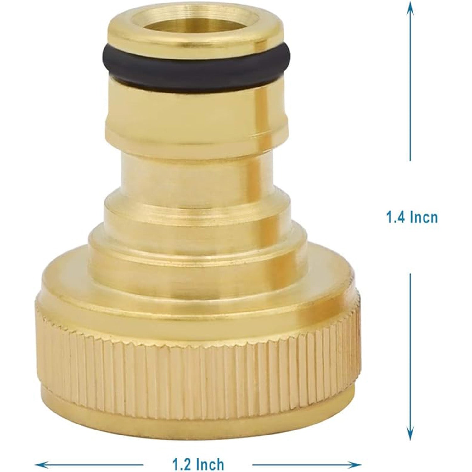 HYDRO MASTER Brass Garden Hose Quick Connector, Solid Brass,3/4 Inch Garden Hose Thread. (FxM Thread) - watertech plumbing supply