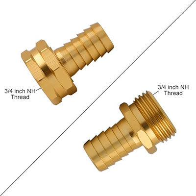 HYDRO MASTER Garden Hose Repair Connector with Clamps,3/4" GHT x 5/8" Barbed with Stainless Steel Clamp,3 Set - watertech plumbing supply
