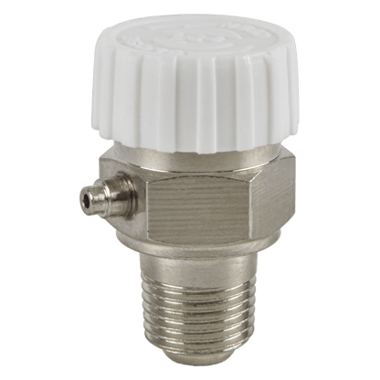 HYDRO MASTER 1/8" Air Vent for Hot Water Heating System, Metal and Plastic, Chrome Plated - watertech plumbing supply