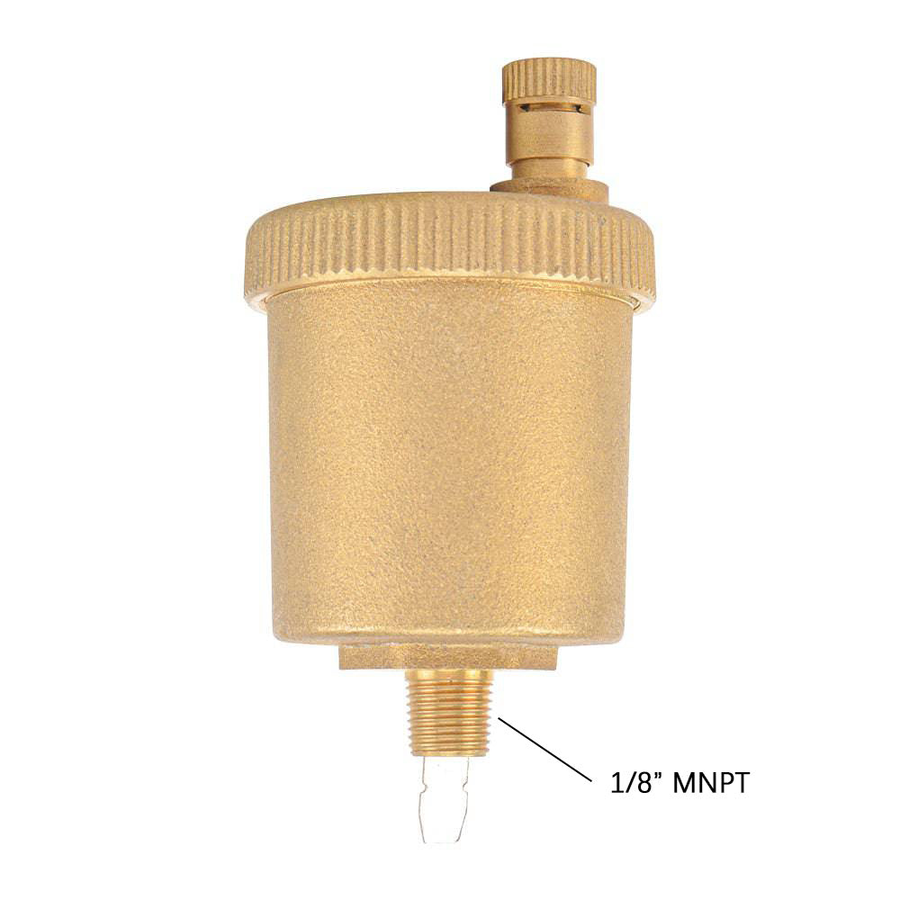 Hydro Master 1/8 Inch Automatic Air Vent Valve,Solid Brass - watertech plumbing supply