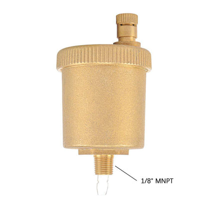 Hydro Master 1/8 Inch Automatic Air Vent Valve,Solid Brass - watertech plumbing supply