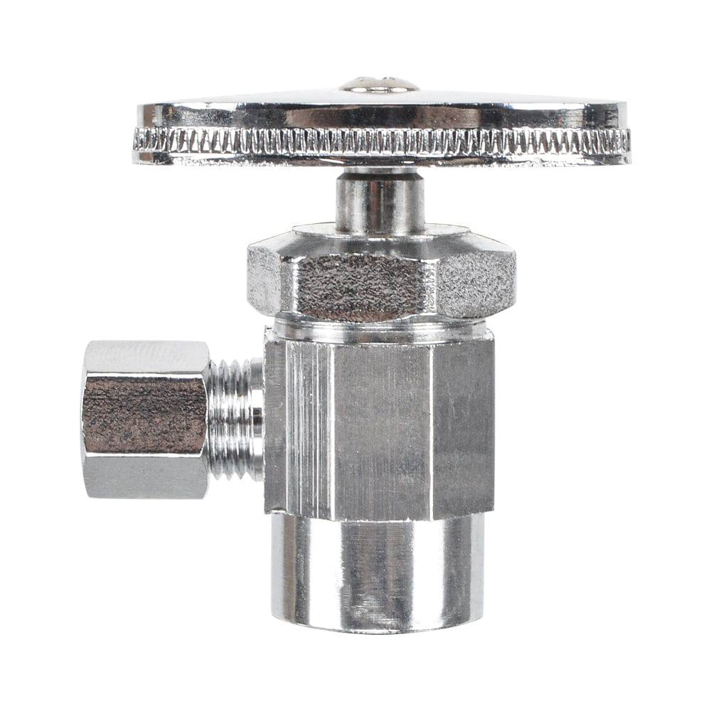 HYDRO MASTER Lead Free Brass Chrome Plated Compression Outlet Multi Turn Stop Angle Valve - watertech plumbing supply