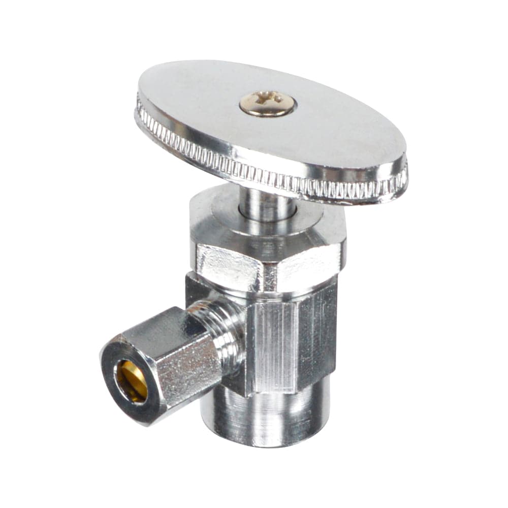 HYDRO MASTER Lead Free Brass Chrome Plated Compression Outlet Multi Turn Stop Angle Valve - watertech plumbing supply