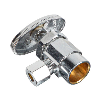 HYDRO MASTER Lead Free Brass Chrome Plated Compression Outlet Multi Turn Stop Angle Valve - watertech plumbing supply