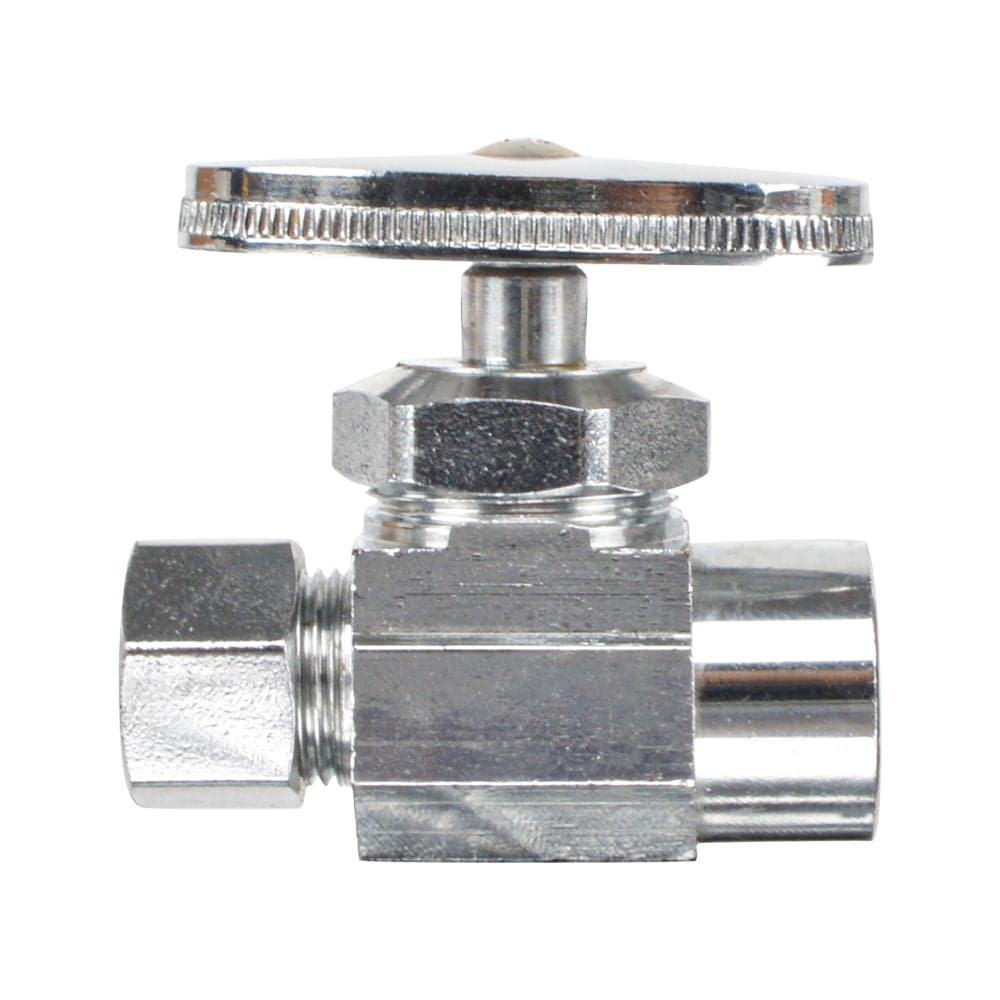 HYDRO MASTER Lead Free Brass Chrome Plated Sweat Multi Turn Zinc Handle Stop Angle Valve - watertech plumbing supply