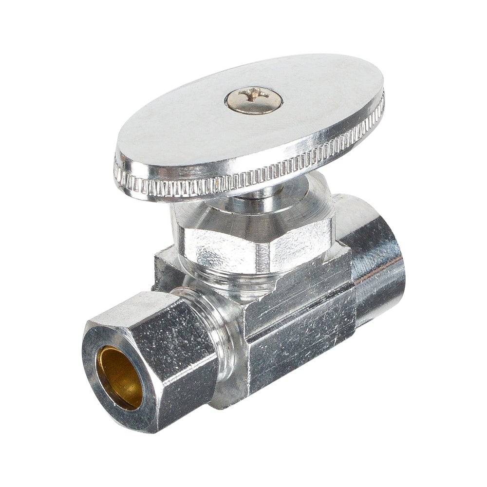 HYDRO MASTER Lead Free Brass Chrome Plated Sweat Multi Turn Zinc Handle Stop Angle Valve - watertech plumbing supply