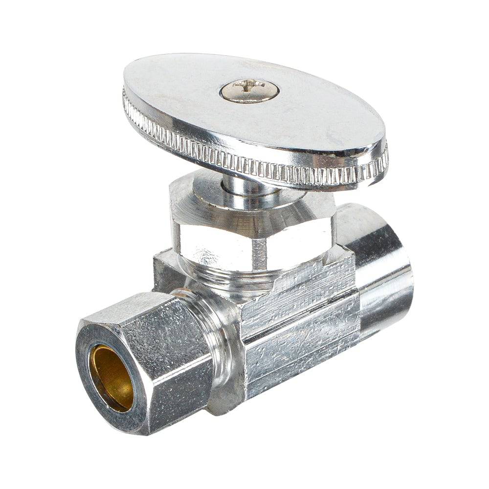 HYDRO MASTER Lead Free Brass Chrome Plated Sweat Multi Turn Zinc Handle Stop Angle Valve - watertech plumbing supply