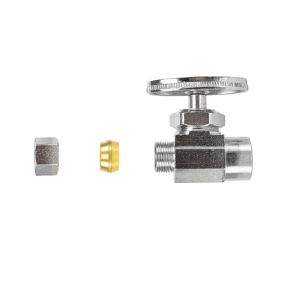 HYDRO MASTER Lead Free Brass Chrome Plated Sweat Multi Turn Zinc Handle Stop Angle Valve - watertech plumbing supply