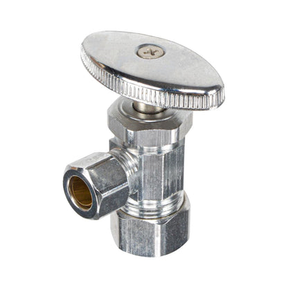 HYDRO MASTER Lead Free Brass Chrome Plated Compression Outlet Stop Angle Valve - watertech plumbing supply