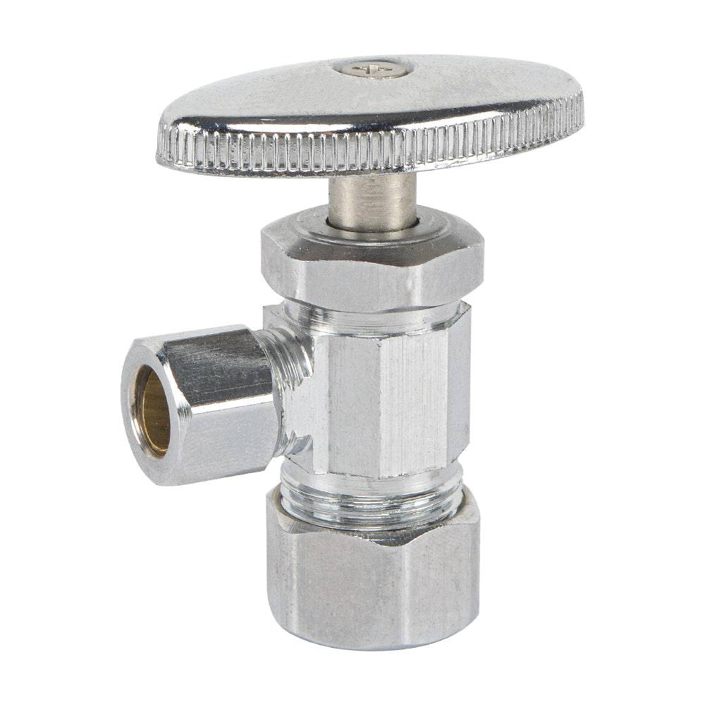 HYDRO MASTER Lead Free Brass Chrome Plated Compression Outlet Stop Angle Valve - watertech plumbing supply