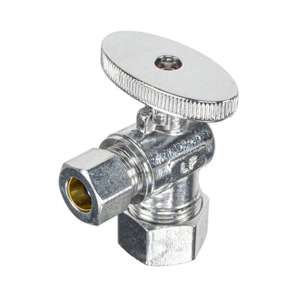 HYDRO MASTER LF brass angle stop valve, 1/4 turn，5/8" OD X 3/8" OD，,brass body and zinc handle - watertech plumbing supply