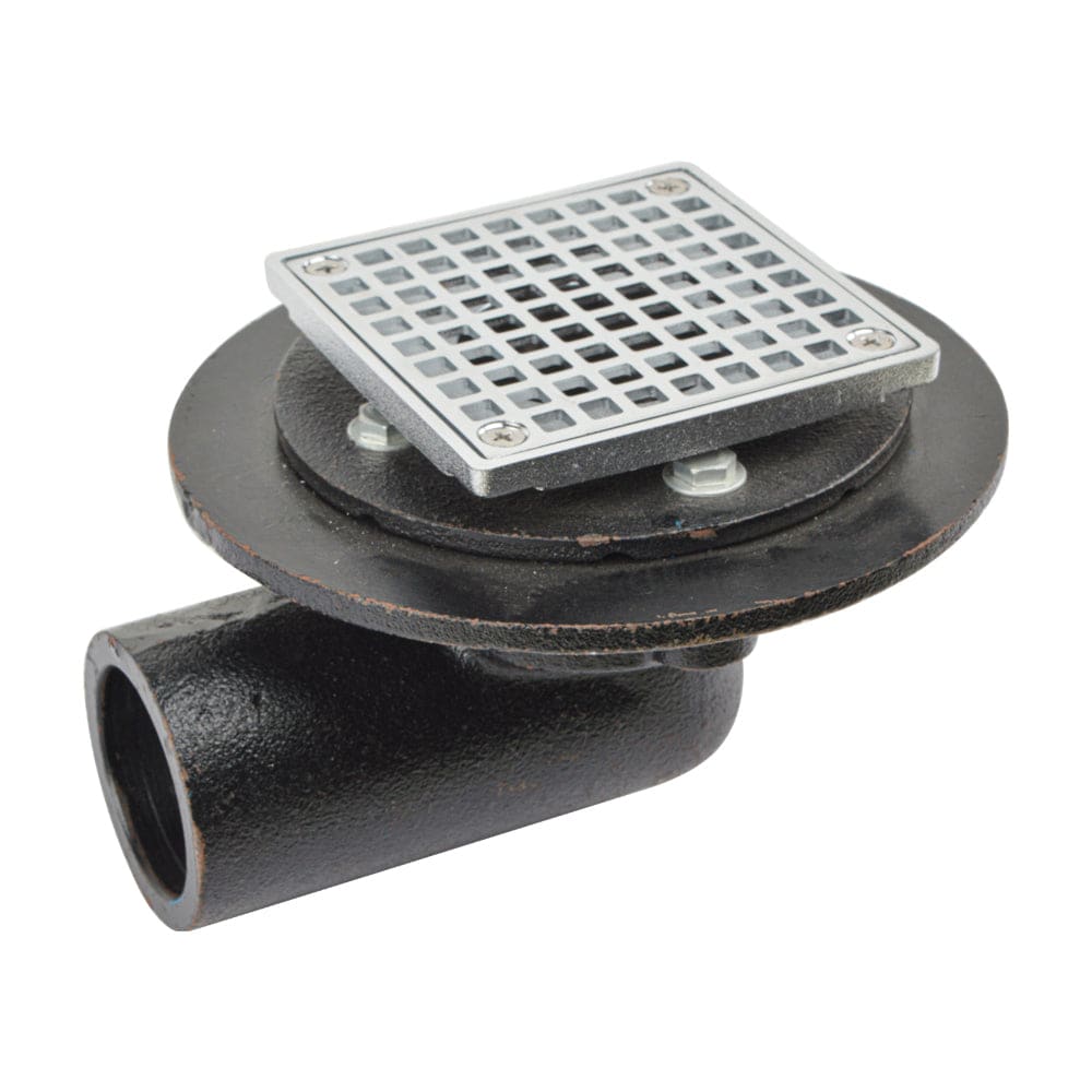 HYDRO MASTER Iron Brass Bathroom Square Strainer Shower Drain - watertech plumbing supply