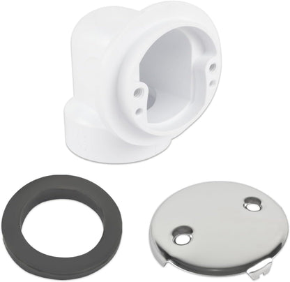 HYDRO MASTER 1-1/2 Inch Schedule 40 PVC Two-Hole Bath Waste, Tip-Toe Stopper - watertech plumbing supply