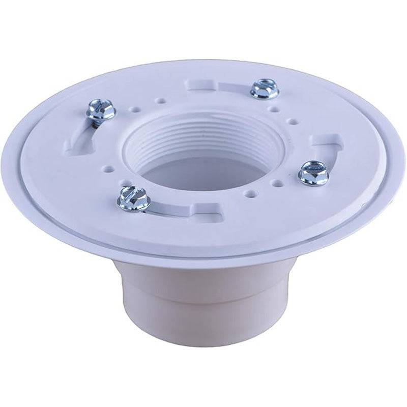 Hydro Master No-hub Bolt-down 2 inch or 3 inch PVC Shower Drain/Floor Drain with 4 inches Stainless Steel Round Strainer - watertech plumbing supply
