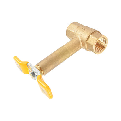 HYDRO MASTER Brass Long Bonnet Ball Valve, Lead Free Brass, T-Handle With IPS Connection - watertech plumbing supply