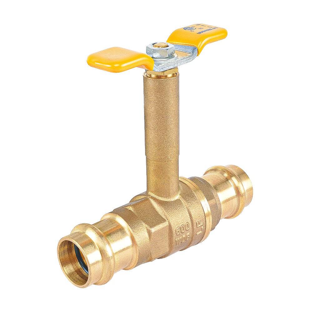 HYDRO MASTER Brass Long Stem Press End Ball Valve, Lead Free Brass - watertech plumbing supply