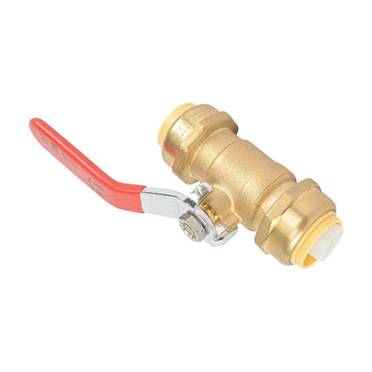 HYDRO MASTER Lead Free Push-to-Connect Push Fit Ball Valve, Lead Free Brass - watertech plumbing supply
