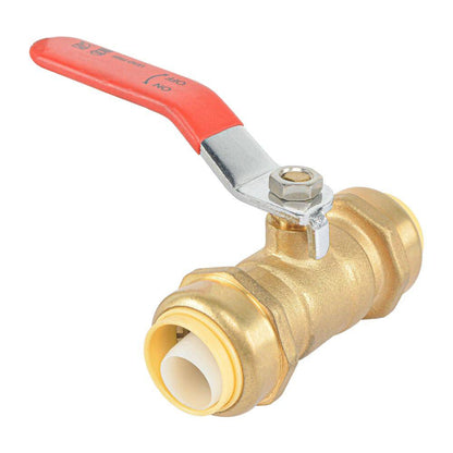 HYDRO MASTER Lead Free Push-to-Connect Push Fit Ball Valve, Lead Free Brass - watertech plumbing supply