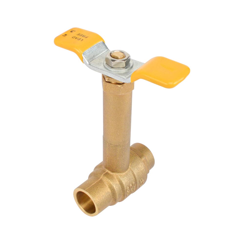 HYDRO MASTER Long Stem Ball Valve, Lead Free Brass - watertech plumbing supply