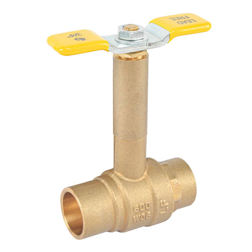 HYDRO MASTER Long Stem Ball Valve, Lead Free Brass - watertech plumbing supply