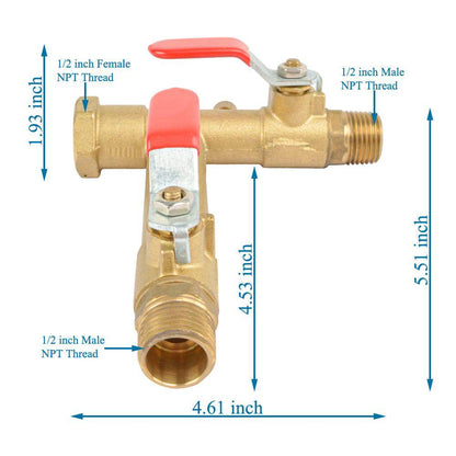 HYDRO MASTER Tee Tank Ball Valve - watertech plumbing supply