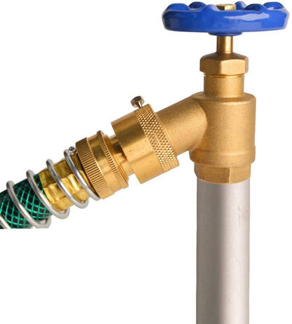 HYDRO MASTER Brass Garden Valve Bent Nose,1/2" FNPT x 3/4" MNH,Fit Most Garden Hoses - watertech plumbing supply