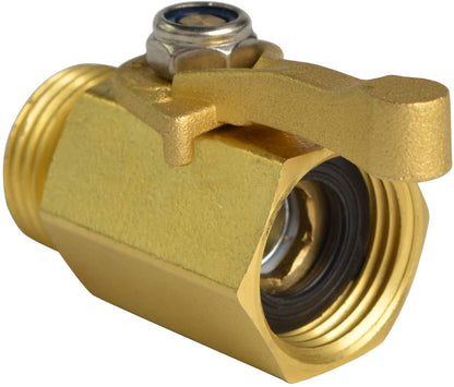 HYDRO MASTER Heavy Duty 3/4" Brass Shut Off Valve with Large Handle, Full Flow Garden Hose Connector - watertech plumbing supply