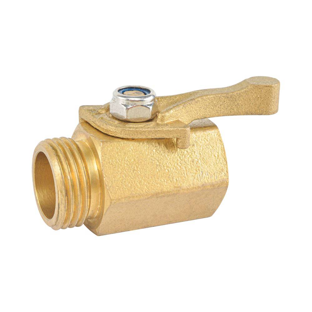 HYDRO MASTER Heavy Duty 3/4" Brass Shut Off Valve with Large Handle, Full Flow Garden Hose Connector - watertech plumbing supply