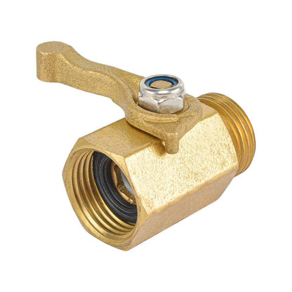 HYDRO MASTER Heavy Duty 3/4" Brass Shut Off Valve with Large Handle, Full Flow Garden Hose Connector - watertech plumbing supply