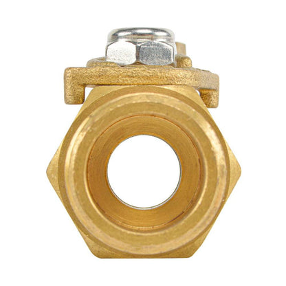 HYDRO MASTER Heavy Duty 3/4" Brass Shut Off Valve with Large Handle, Full Flow Garden Hose Connector - watertech plumbing supply