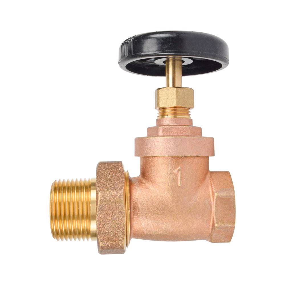 HYDRO MASTER FIP X Male Union Straight Radiator Gate Valve - watertech plumbing supply